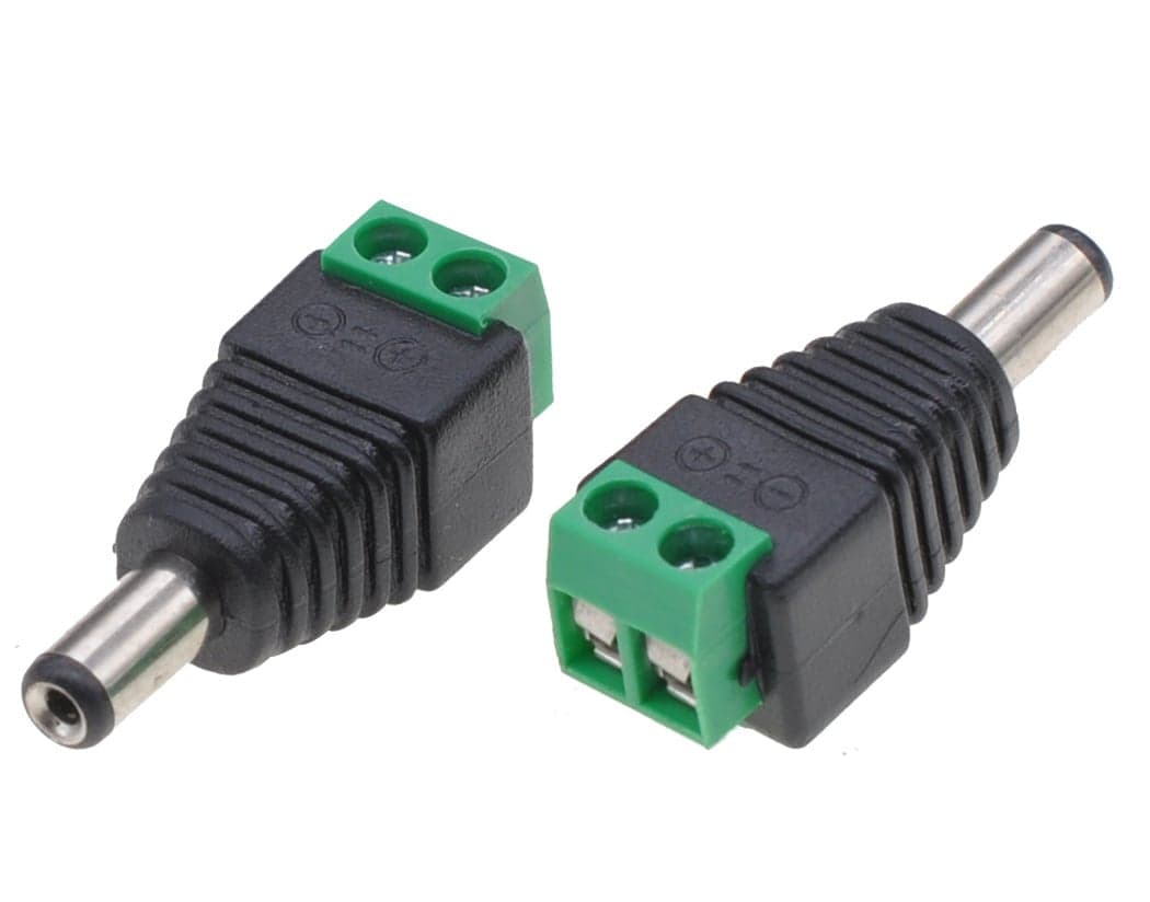 Adattatore Alimentazione Plug DC 5.5x2.1mm Maschio Terminal Block 2 pin in Adattatori Scontolo.net - Potenza, commercioVirtuoso.it