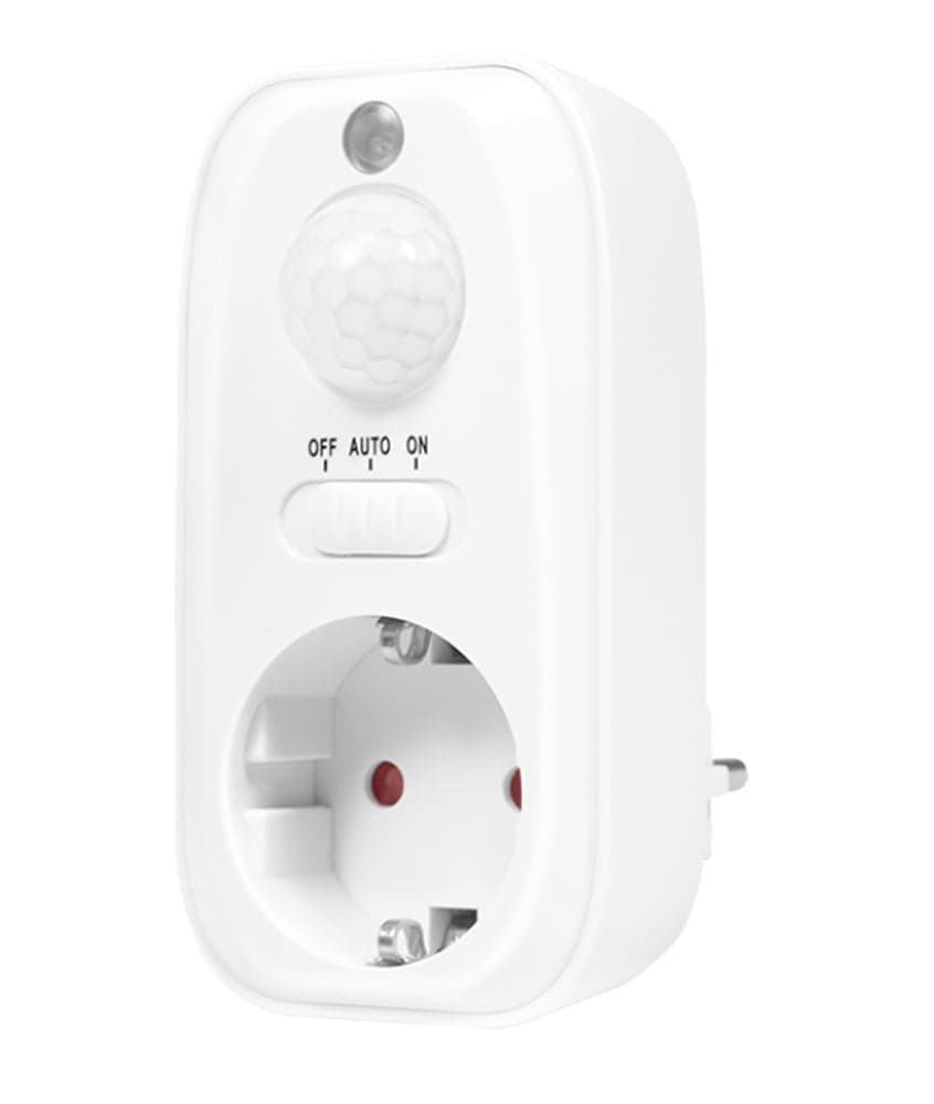 Adattatore Presa con Rilevatore di Movimento PIR 1x CEE 7/3 IP20 in Rilevatori di movimento Scontolo.net - Potenza, commercioVirtuoso.it