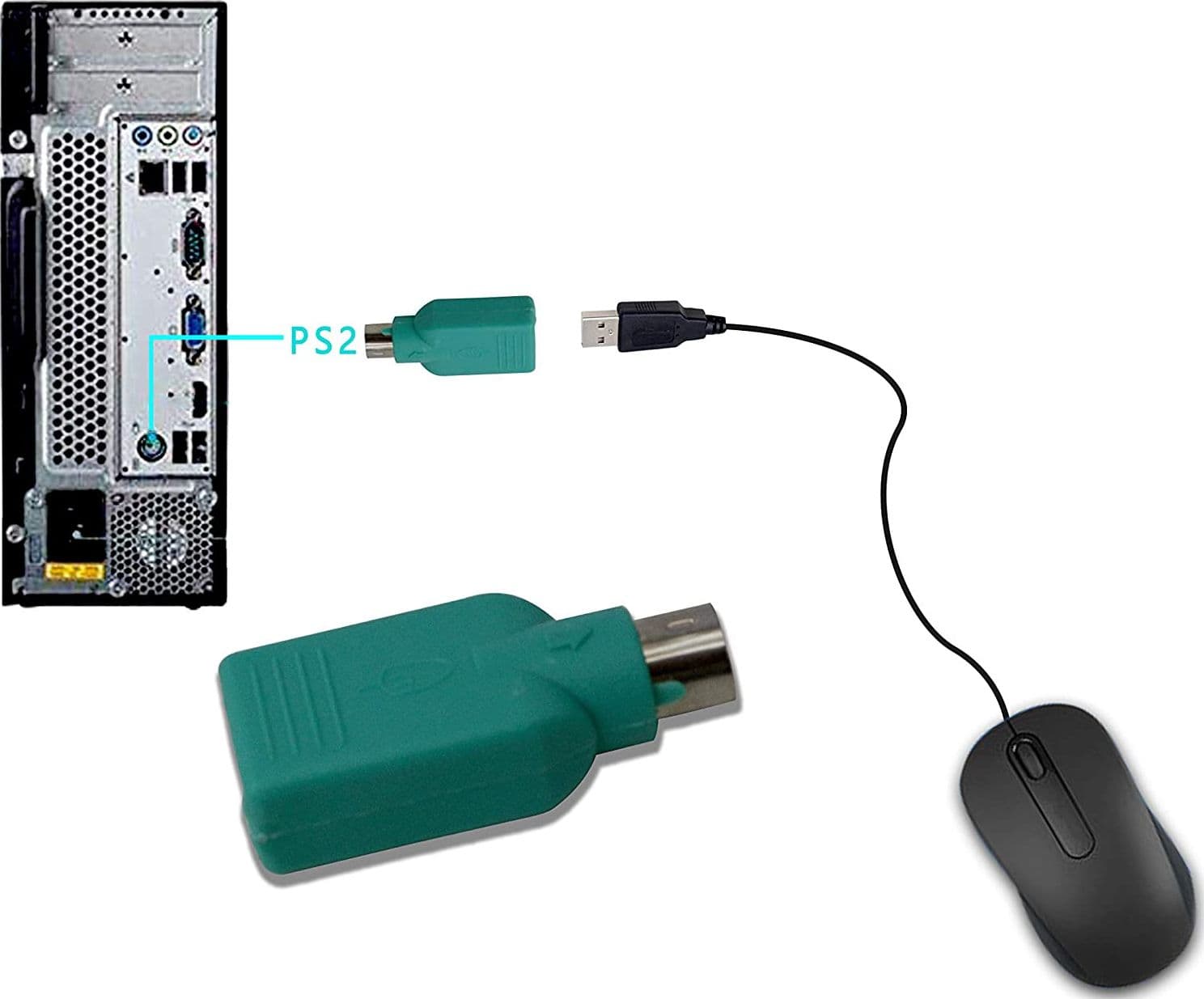 Adattatore Convertitore PS2 Maschio USB A Femmina per Tastiera e Mouse in Adattatori Scontolo.net - Potenza, commercioVirtuoso.it