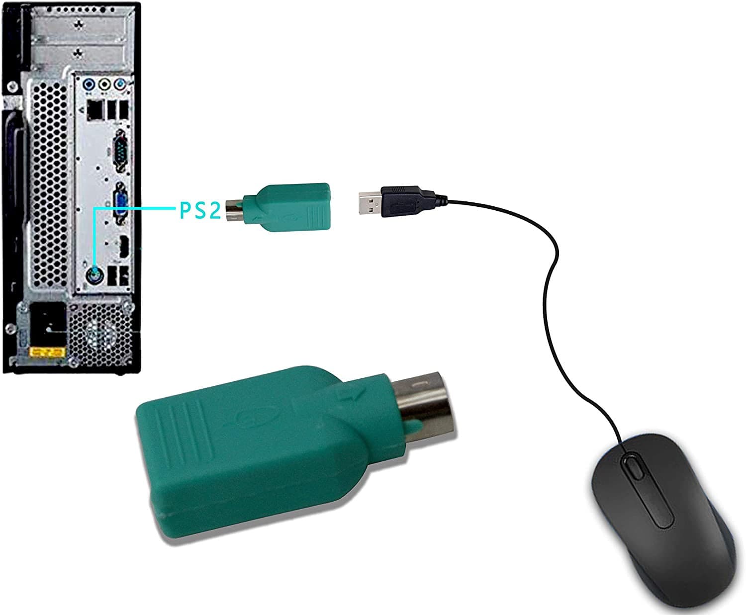 Adattatore Convertitore PS2 Maschio USB A Femmina per Tastiera e Mouse in Adattatori Scontolo.net - Potenza, commercioVirtuoso.it