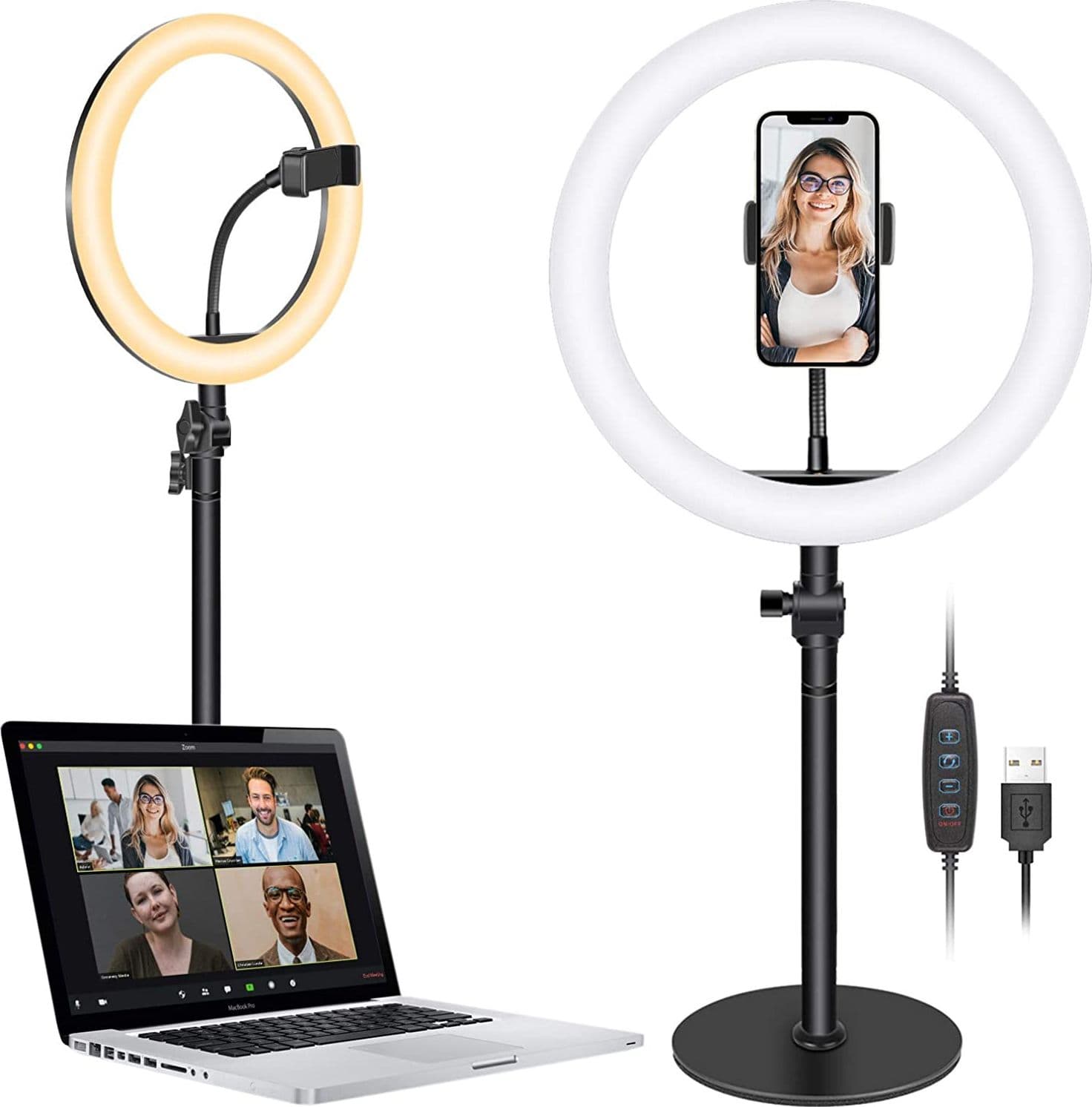 Luce LED Anello 25cm Regolazione Luminosit&agrave Stand Smartphone in Flash Macro Ring Light Scontolo.net - Potenza, commercioVirtuoso.it