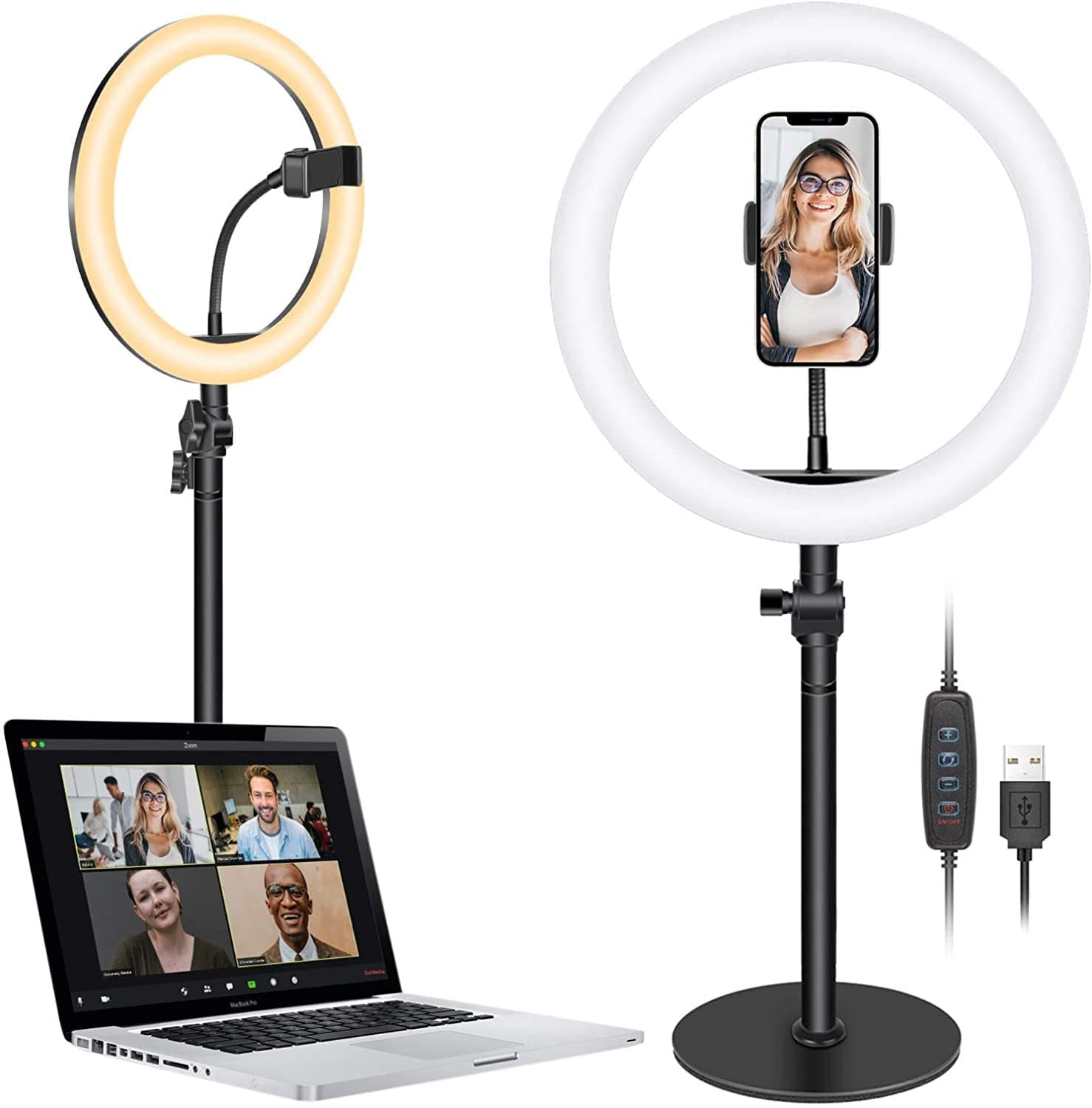 Luce LED Anello 25cm Regolazione Luminosit&agrave Stand Smartphone in Flash Macro Ring Light Scontolo.net - Potenza, commercioVirtuoso.it