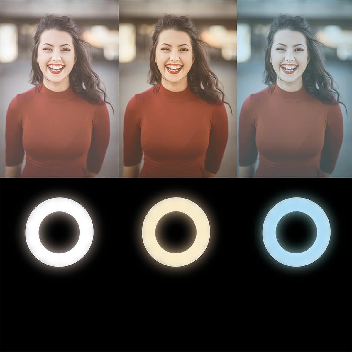 Luce LED Anello 20cm per 1/4'' Regolazione Luminosit&agrave Stand Smartphone in Flash Macro Ring Light Scontolo.net - Potenza, commercioVirtuoso.it