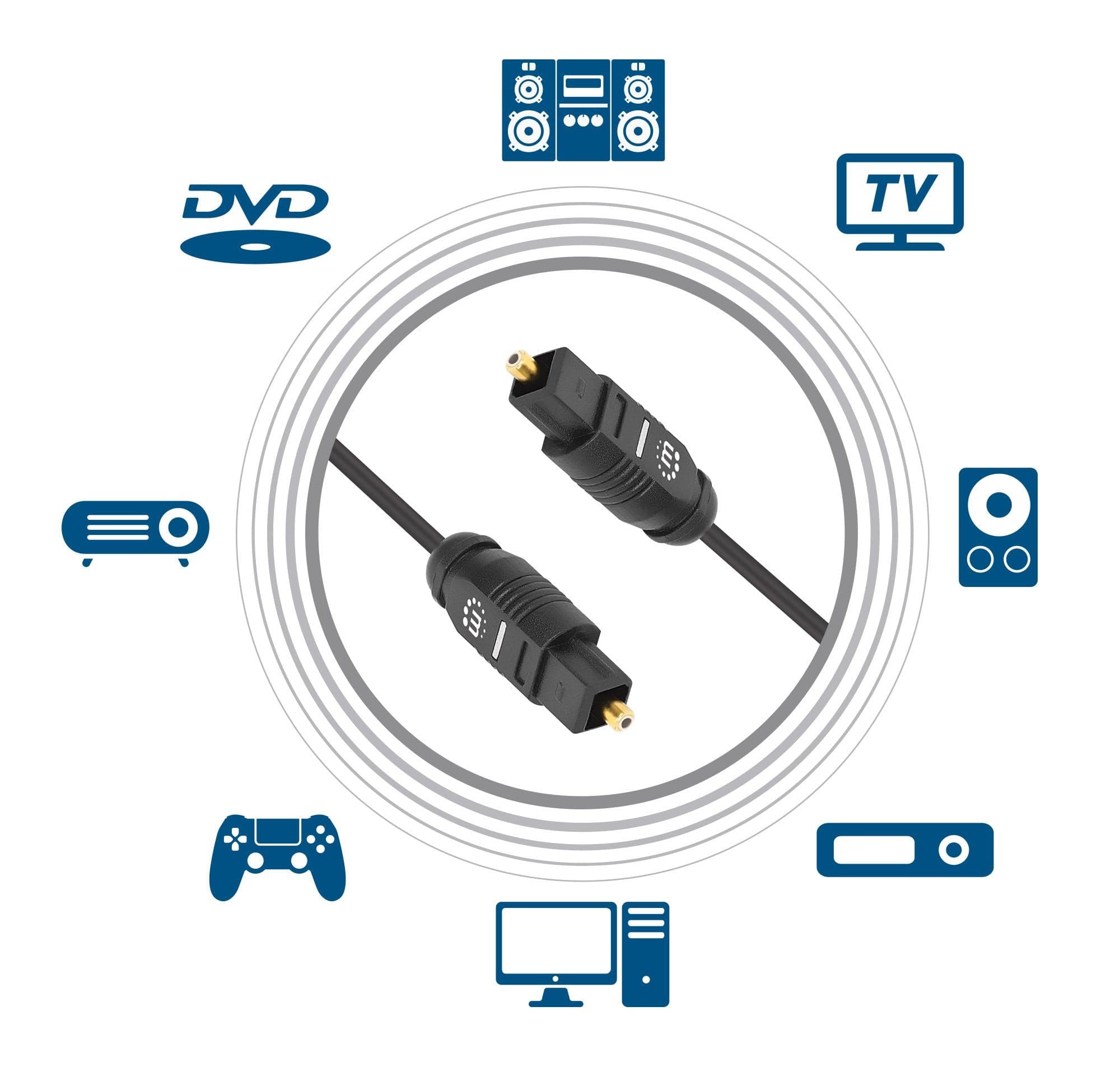 Cavo Audio Ottico Digitale Toslink 2m in  Scontolo.net - Potenza, commercioVirtuoso.it
