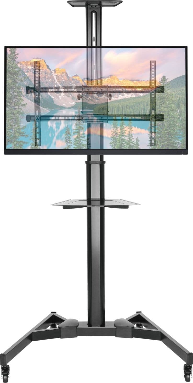 Supporto da Pavimento con Mensola TV/LED/LCD 37''-70'' Nero in Supporti da parete e da soffitto Scontolo.net - Potenza, commercioVirtuoso.it