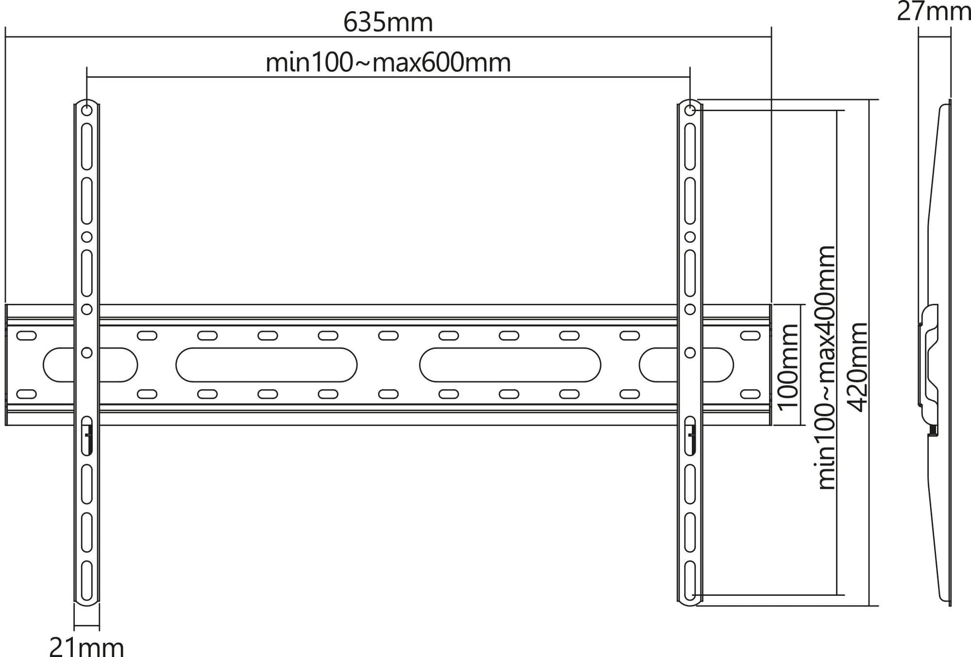 Staffa a Muro Fissa Low-Profile per TV 37-70'' in Supporti da parete e da soffitto Scontolo.net - Potenza, commercioVirtuoso.it