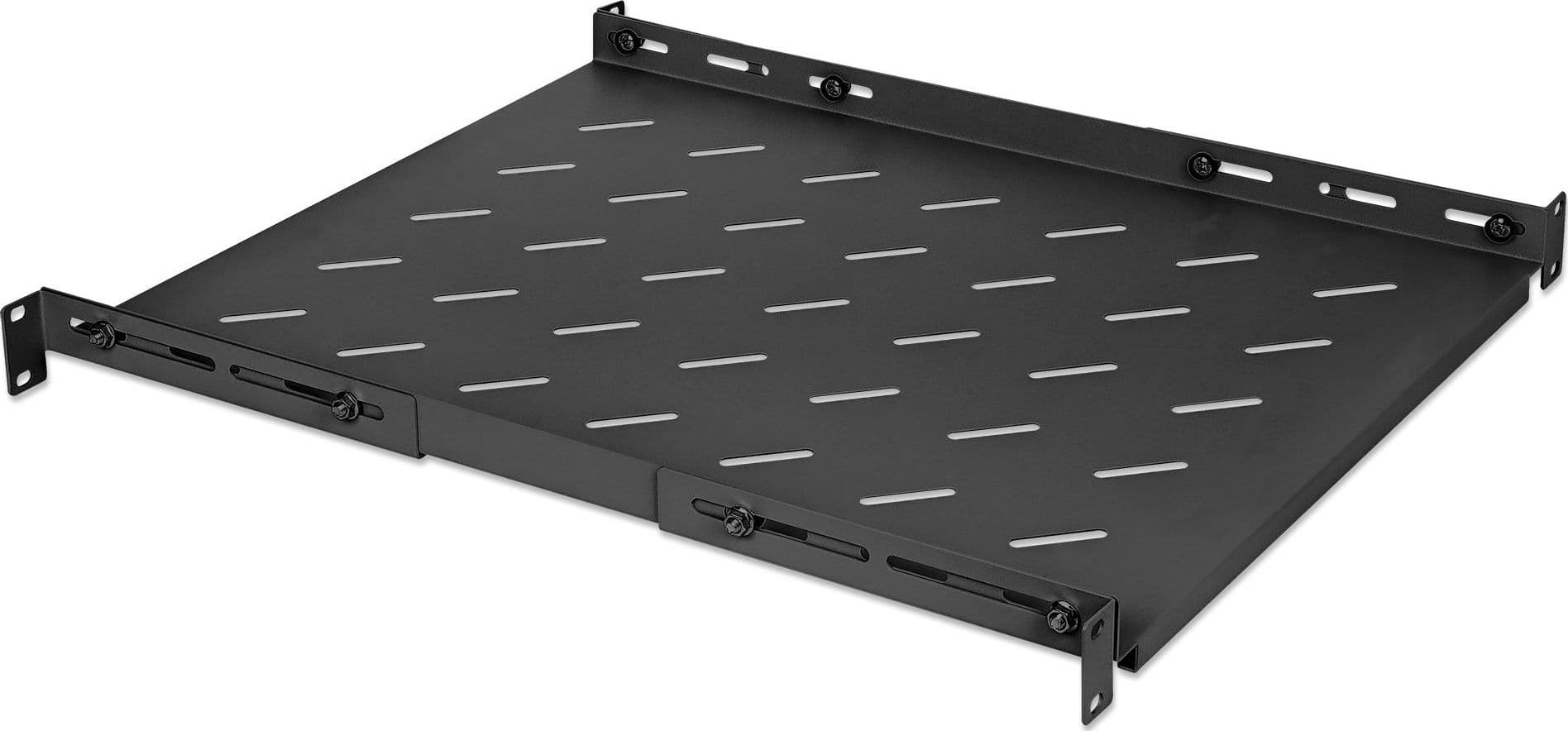 Mensola 19'' fissa con Profondit&agrave Regolabile da 550 a 750 mm 1U Nero