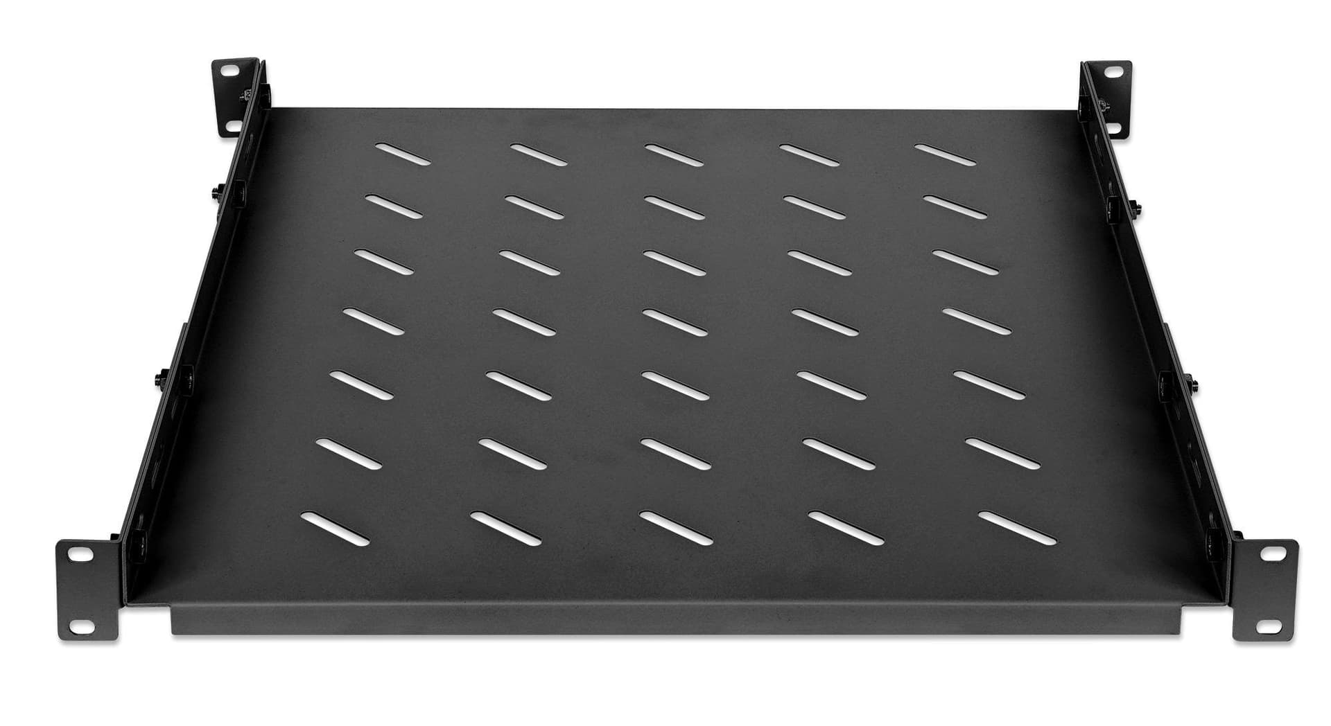 Mensola 19'' fissa con Profondit&agrave Regolabile da 550 a 750 mm 1U Nero in Mensole da muro Scontolo.net - Potenza, commercioVirtuoso.it