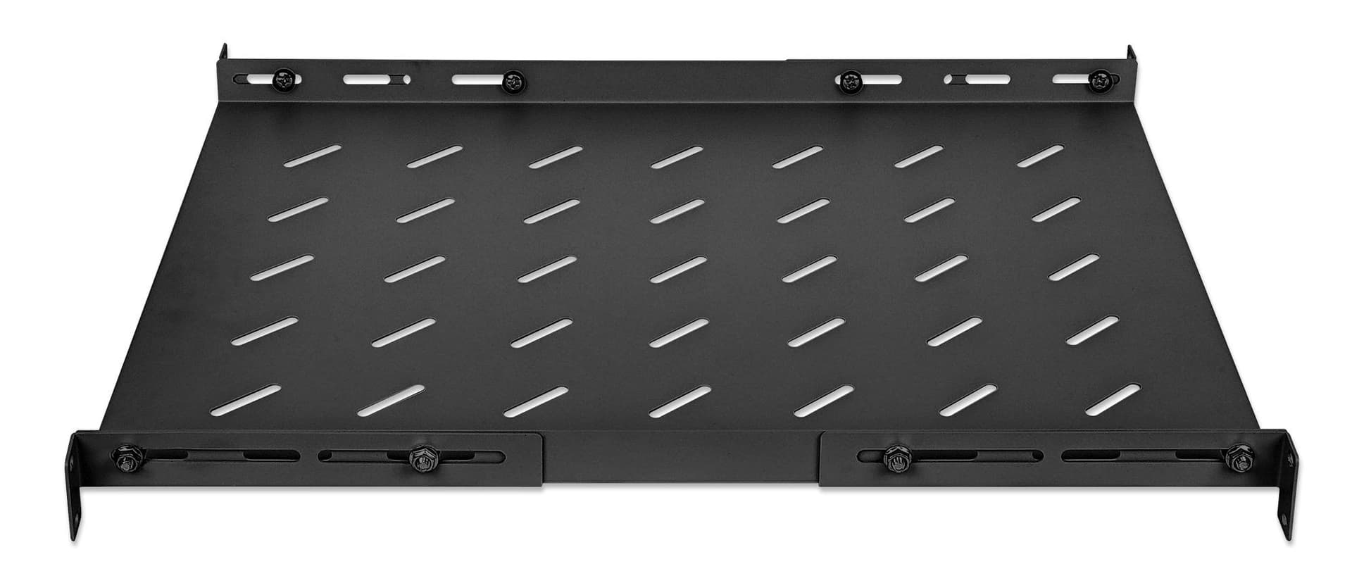 Mensola 19'' fissa con Profondit&agrave Regolabile da 550 a 750 mm 1U Nero in Mensole da muro Scontolo.net - Potenza, commercioVirtuoso.it