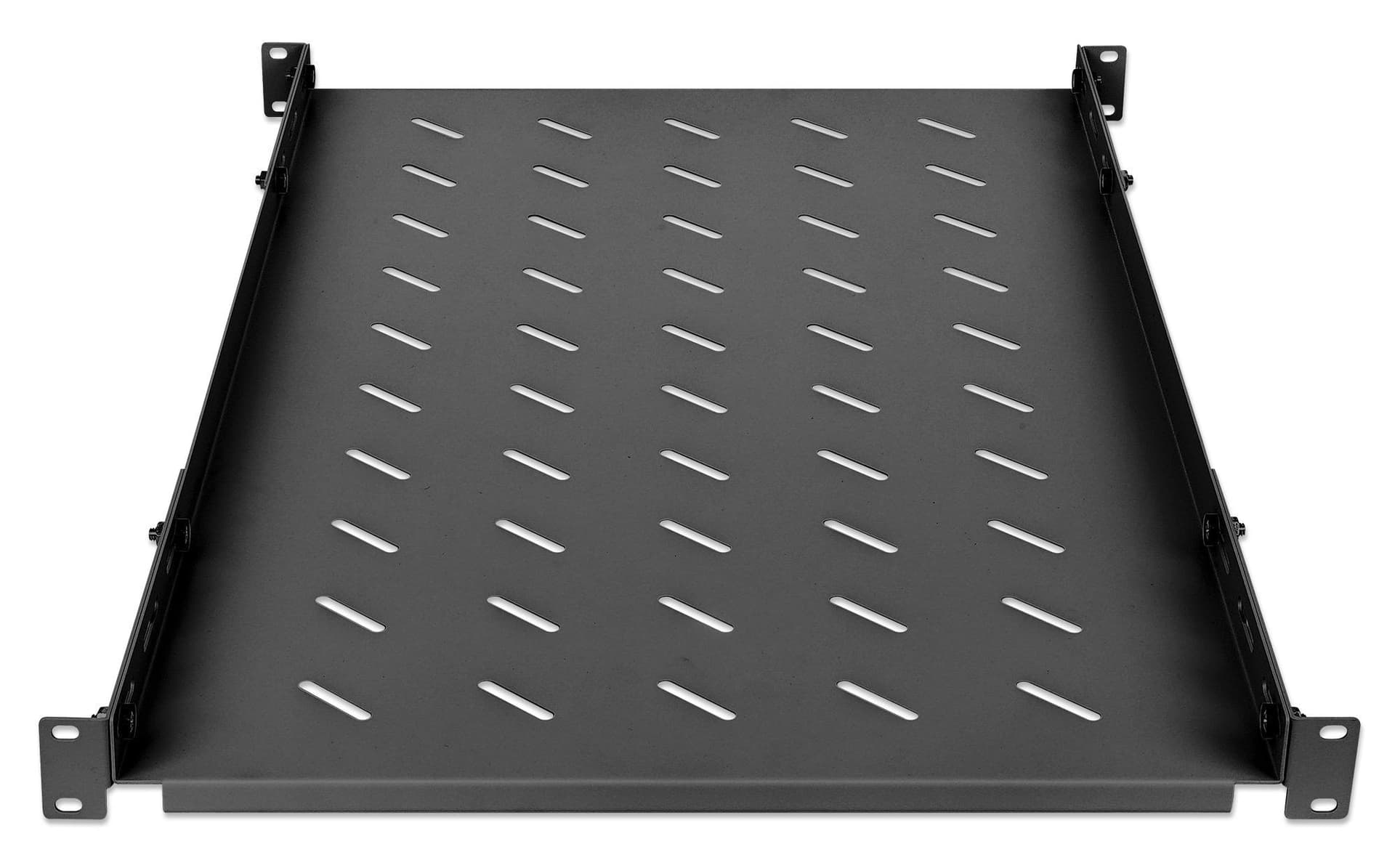 Mensola 19'' fissa con Profondit&agrave Regolabile da 750 a 950 mm 1U Nero in Mensole da muro Scontolo.net - Potenza, commercioVirtuoso.it