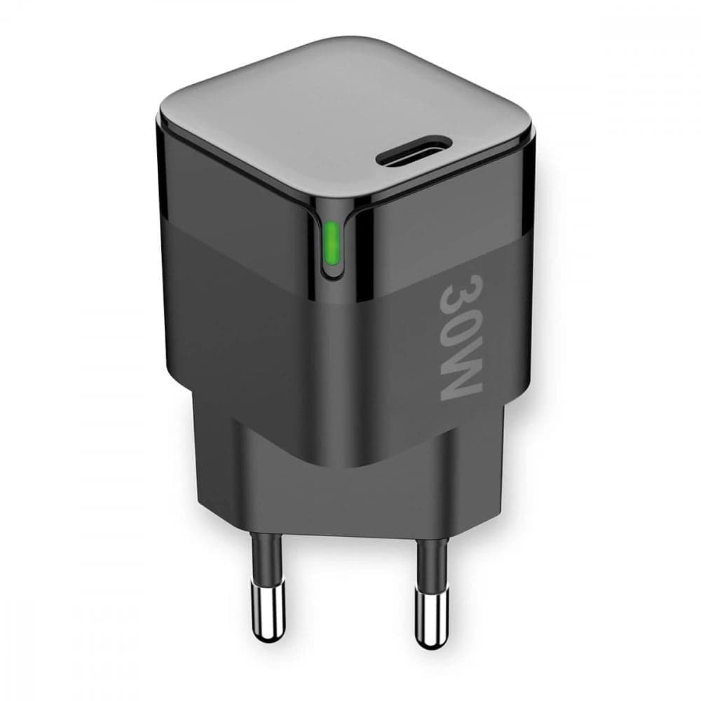 Caricabatterie GaN USB-C&trade Power Delivery 30W Ricarica Rapida Nero in Caricabatterie da muro Scontolo.net - Potenza, commercioVirtuoso.it
