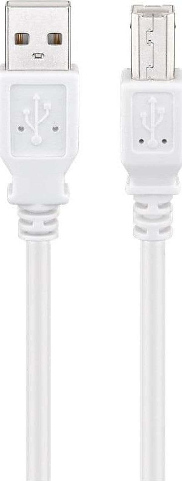 Cavo USB 2.0 A maschio/B maschio 1m Bianco in  Scontolo.net - Potenza, commercioVirtuoso.it