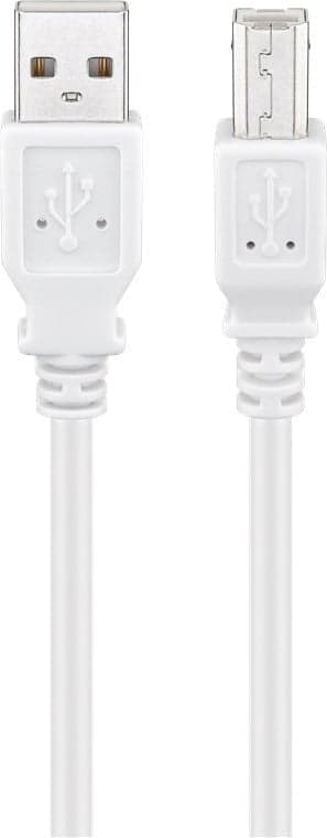 Cavo USB 2.0 A maschio/B maschio 1m Bianco in  Scontolo.net - Potenza, commercioVirtuoso.it