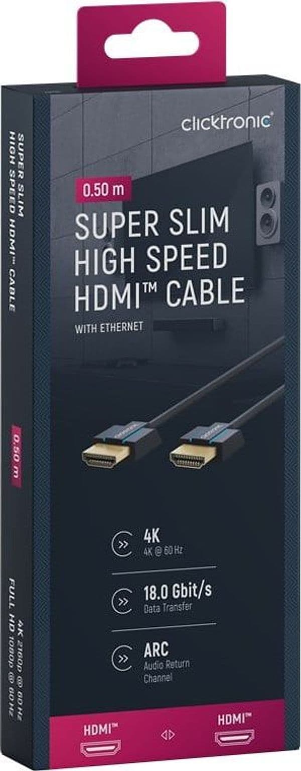 Cavo HDMI&trade 2.0 Super Sottile 4K@60Hz 0.5m