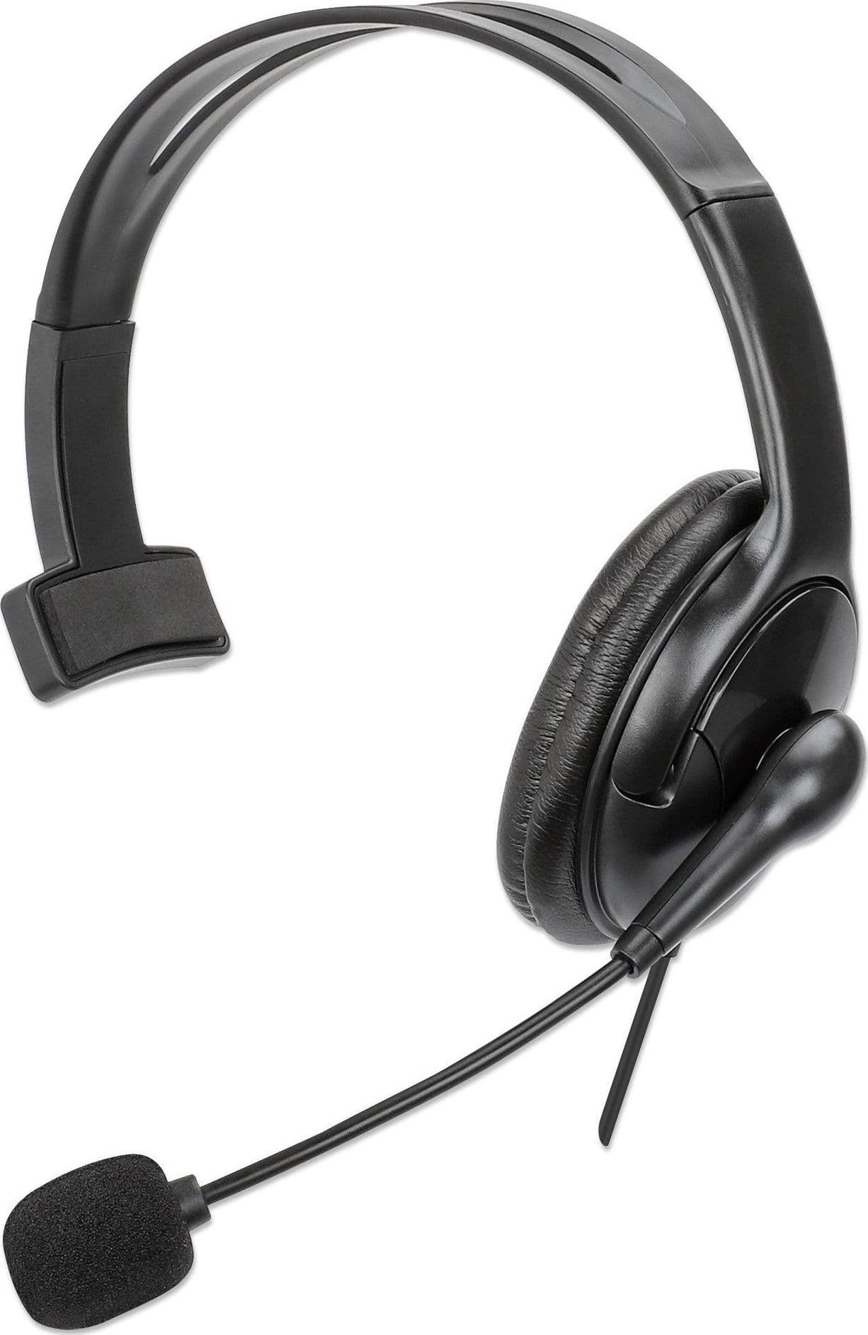 Cuffia Mono USB con Microfono Reversibile Cavo 2m
