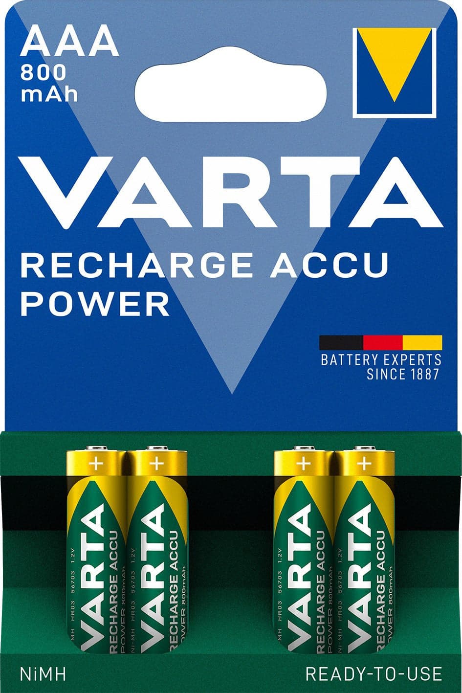 Blister 4 Batterie Ricaricabili Mini Stilo AAA 800 mAh in Pile ricaricabili Scontolo.net - Potenza, commercioVirtuoso.it