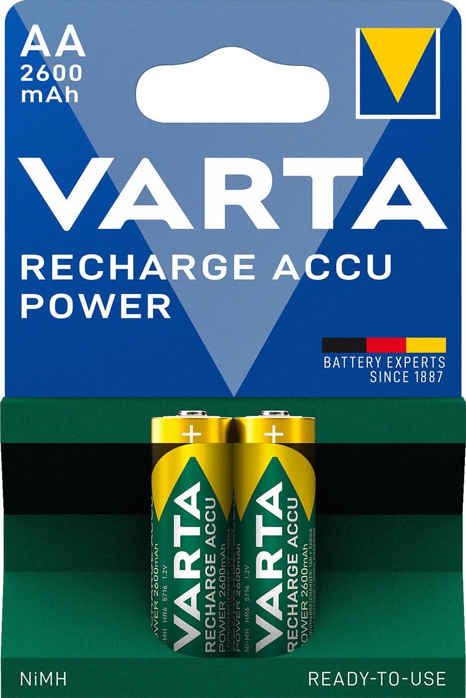 Blister 2 Batterie Ricaricabili Stilo AA 2600 mAh in Pile ricaricabili Scontolo.net - Potenza, commercioVirtuoso.it