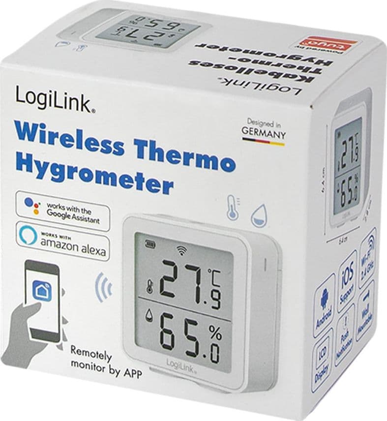 Termoigrometro Wireless Monitoraggio Remoto Wi-Fi App Smart Life