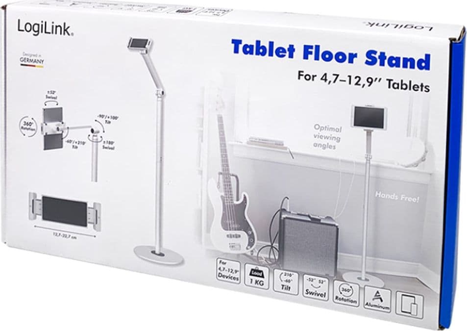 Supporto da Pavimento Inclinabile e Girevole per Dispositivi Mobili da 4.7'' a 12.9''