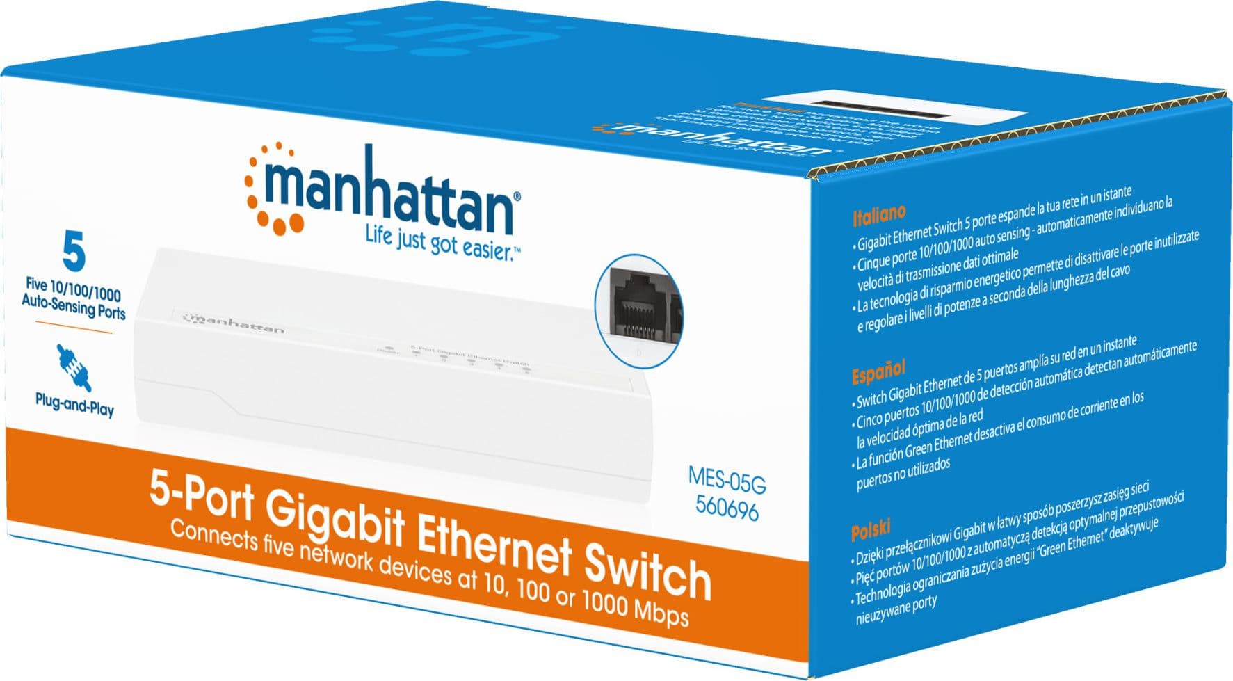 Ethernet Switch Gigabit 5 porte Desktop in  Scontolo.net - Potenza, commercioVirtuoso.it