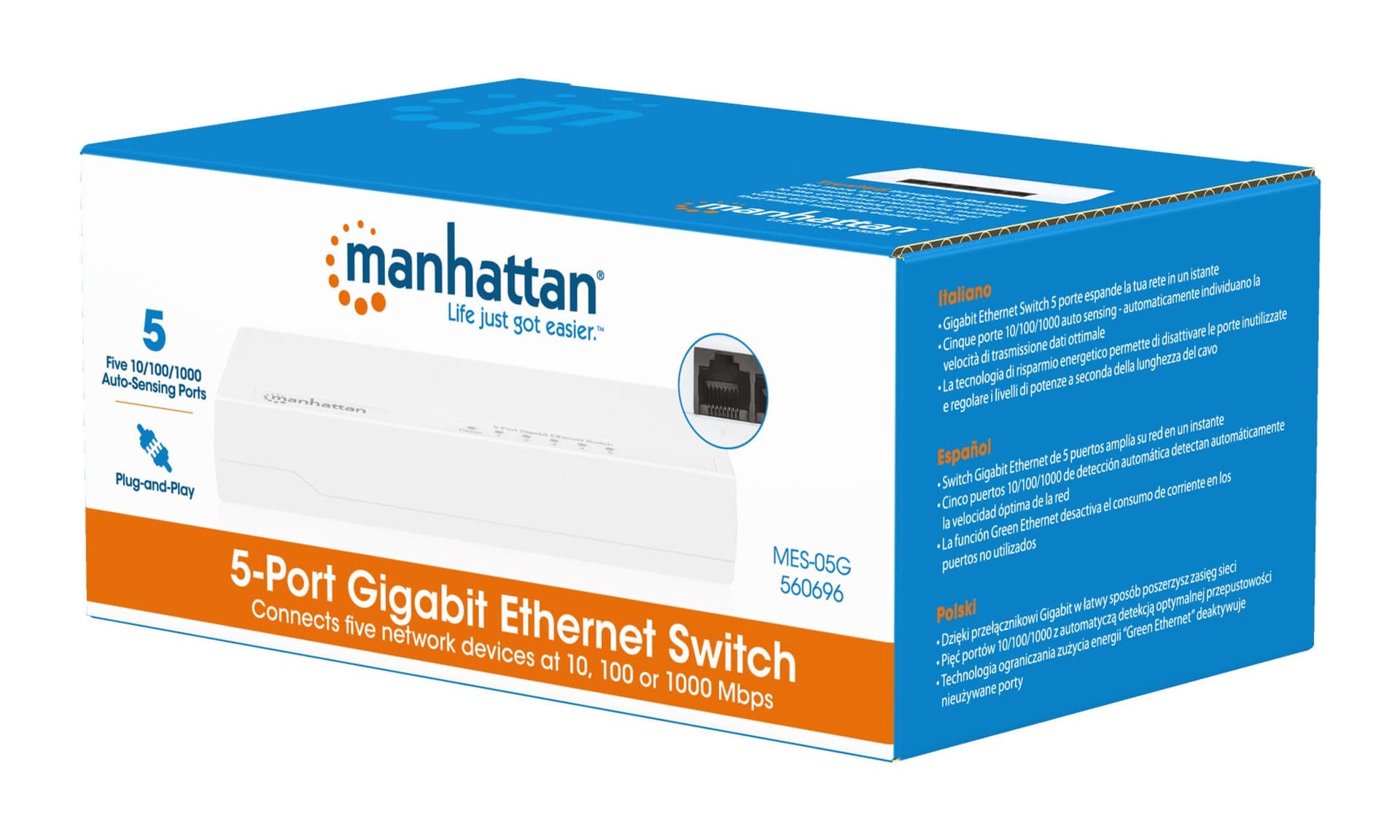 Ethernet Switch Gigabit 5 porte Desktop in  Scontolo.net - Potenza, commercioVirtuoso.it