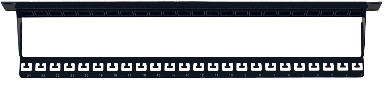 Pannello Patch Modulare Senza Frutti 24 Posti 1U Nero in Cavi Ethernet Scontolo.net - Potenza, commercioVirtuoso.it