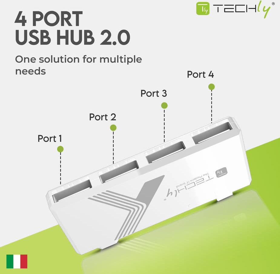 Mini Hub USB Hi Speed 4 Porte Bianco in  Scontolo.net - Potenza, commercioVirtuoso.it