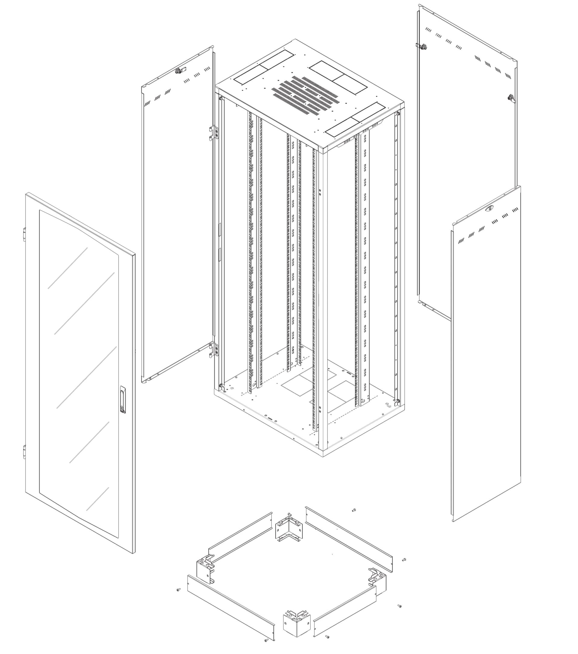 Armadio Rack NextGen 19'' 800x600 42U Nero in  Scontolo.net - Potenza, commercioVirtuoso.it