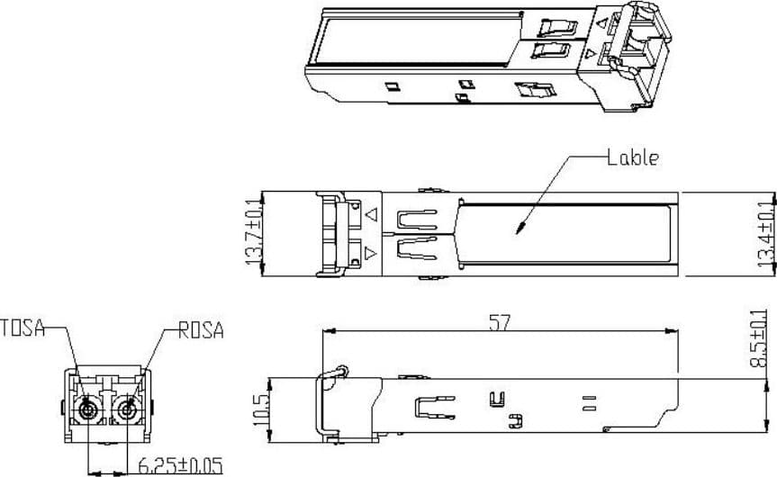 Transceiver 1.25Gbps Fibra Ottica 850nm LC in  Scontolo.net - Potenza, commercioVirtuoso.it