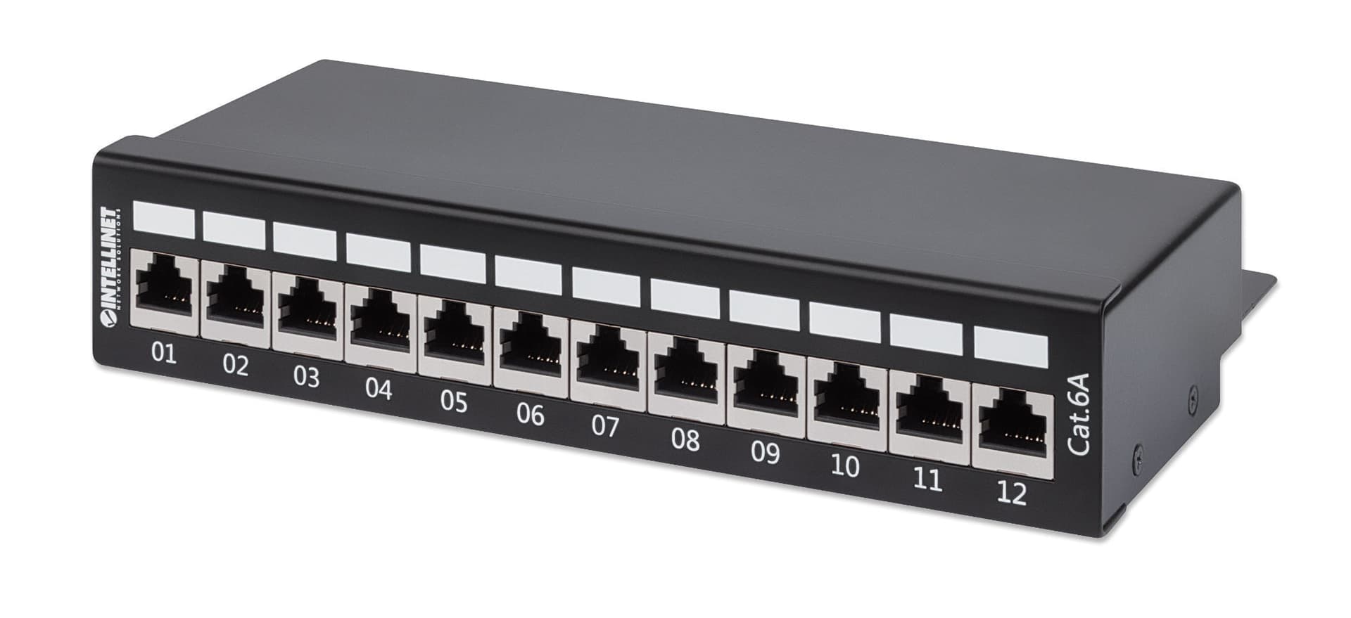 Pannello Patch 12 Posti Cat6a Schermato da Scrivania Nero in Pannelli patch Ethernet Scontolo.net - Potenza, commercioVirtuoso.it