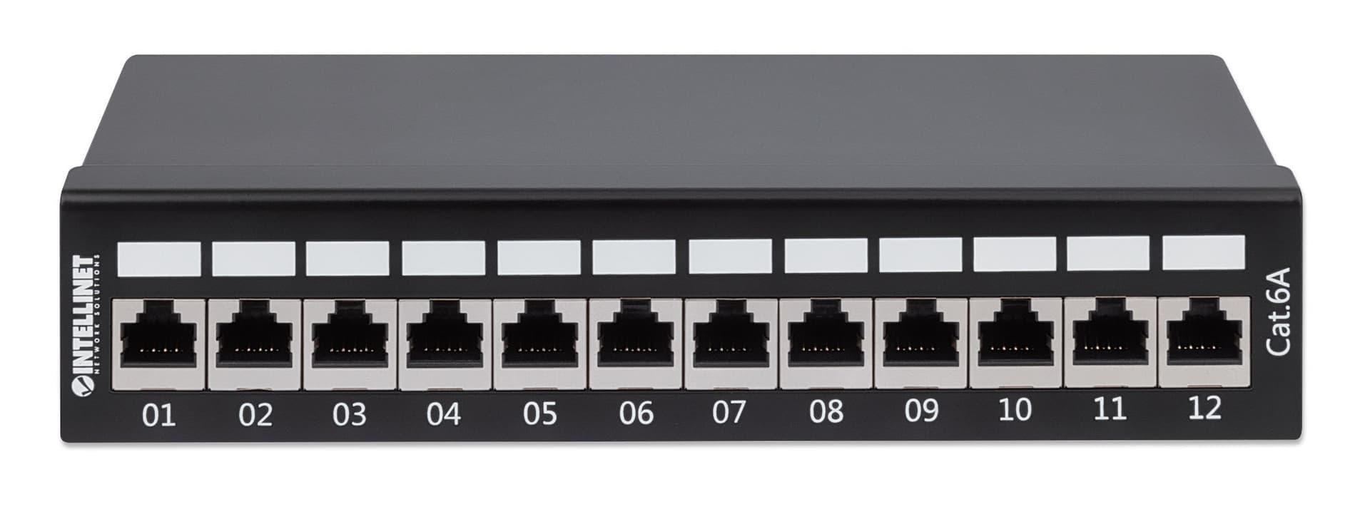Pannello Patch 12 Posti Cat6a Schermato da Scrivania Nero in Pannelli patch Ethernet Scontolo.net - Potenza, commercioVirtuoso.it