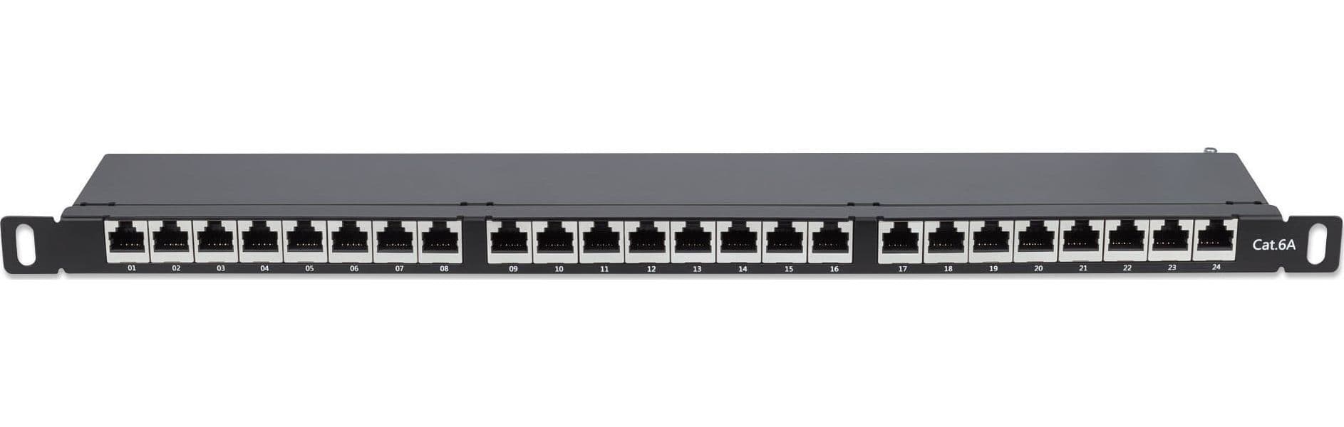 Pannello Patch 24 Posti 19'' 0.5U Cat6a Schermato Nero in Cavi Ethernet Scontolo.net - Potenza, commercioVirtuoso.it