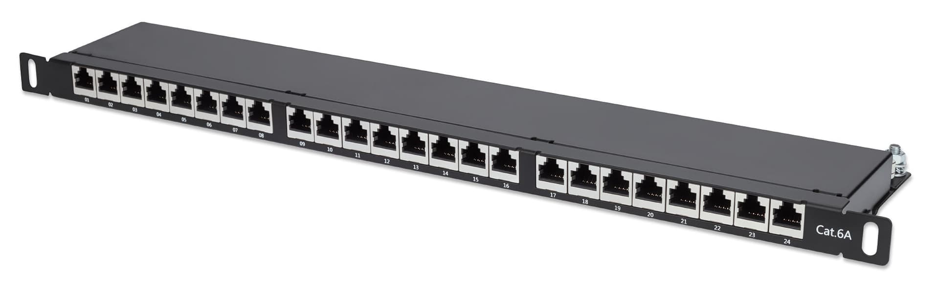 Pannello Patch 24 Posti 19'' 0.5U Cat6a Schermato Nero in Cavi Ethernet Scontolo.net - Potenza, commercioVirtuoso.it