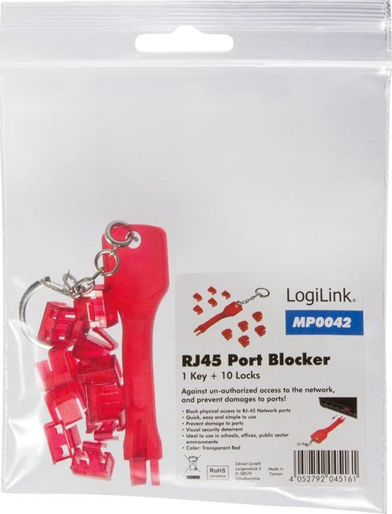 Blocca porte RJ45 rosso 10 serrature e 1 chiave in Cavi HDMI Scontolo.net - Potenza, commercioVirtuoso.it