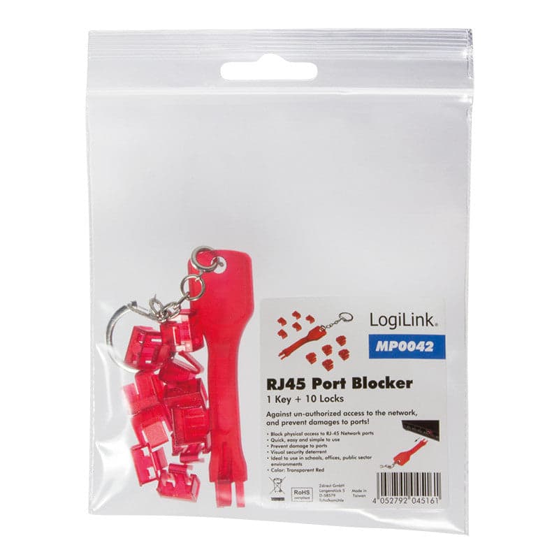 Blocca porte RJ45 rosso 10 serrature e 1 chiave in Cavi HDMI Scontolo.net - Potenza, commercioVirtuoso.it