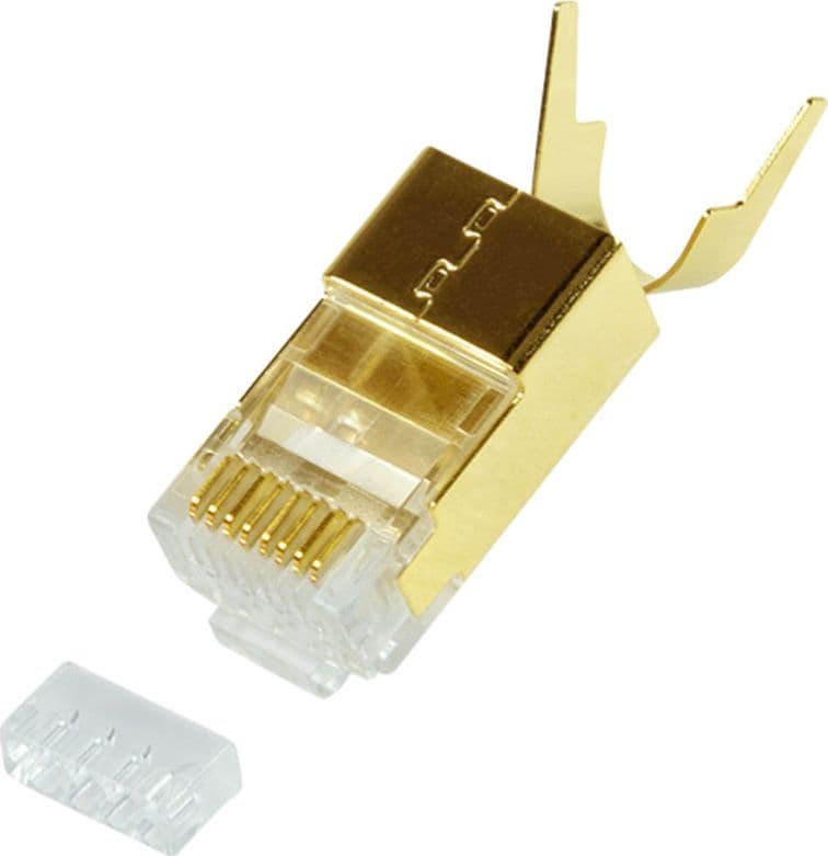 Plug Modulare Dorato RJ45 CAT.8.1/CAT.6A 10pz in Cavi Ethernet Scontolo.net - Potenza, commercioVirtuoso.it