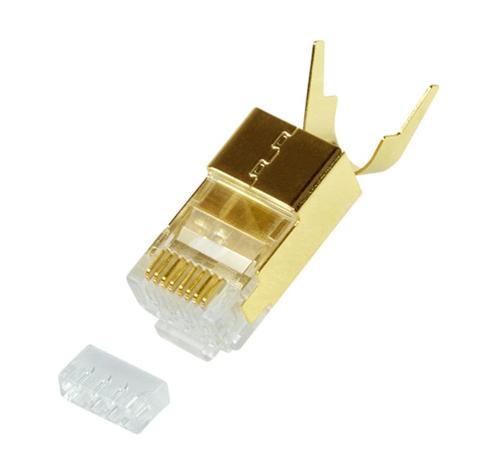 Plug Modulare Dorato RJ45 CAT.8.1/CAT.6A 10pz in Cavi Ethernet Scontolo.net - Potenza, commercioVirtuoso.it