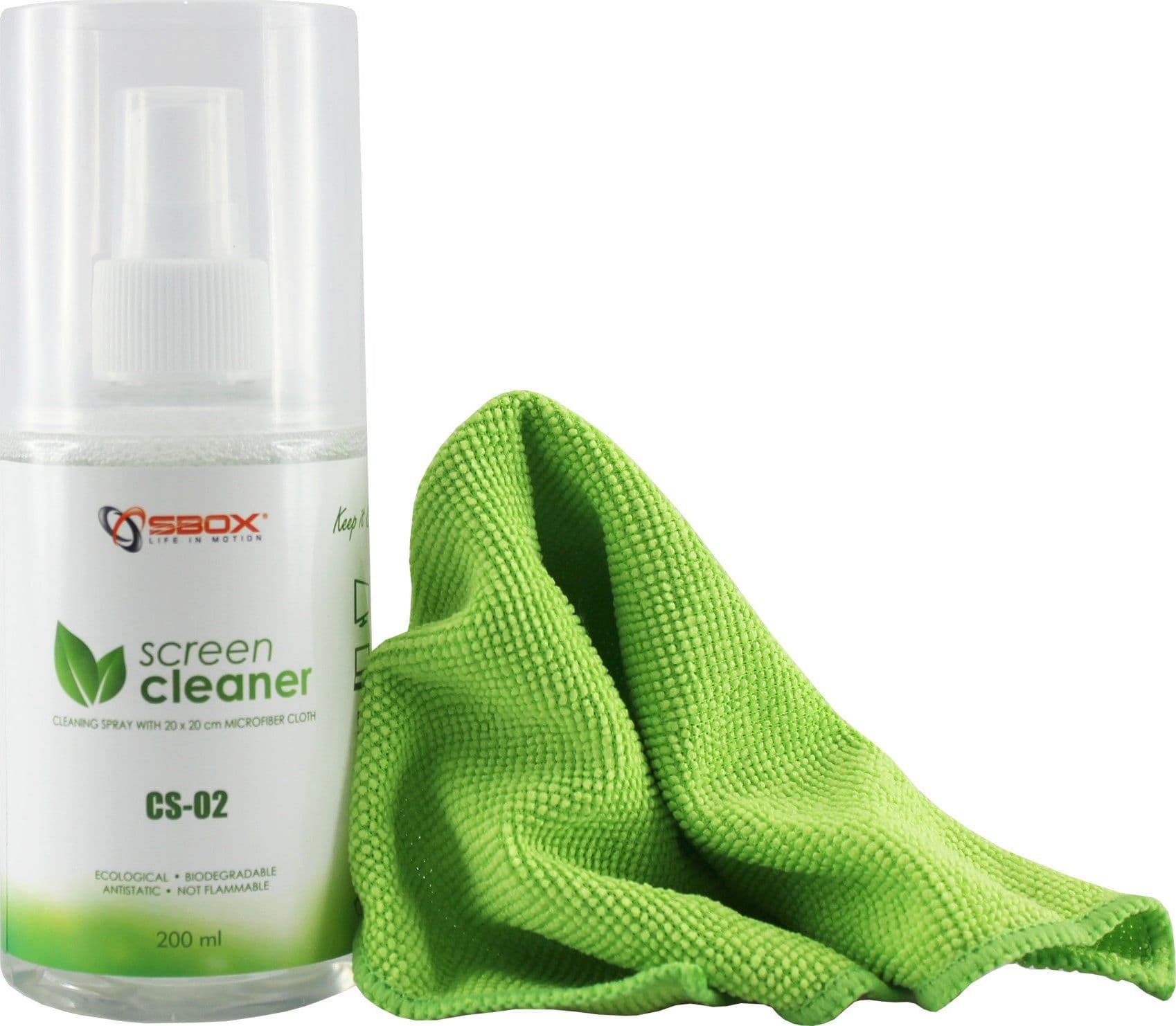 Spray di Pulizia per Monitor LCD con Panno in Microfibra Verde in Pulitori per Monitor Scontolo.net - Potenza, commercioVirtuoso.it