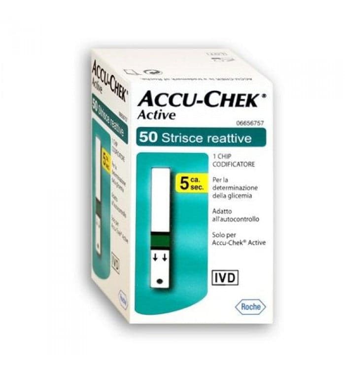 Roche accu-chek active strips 50strisce reattive
