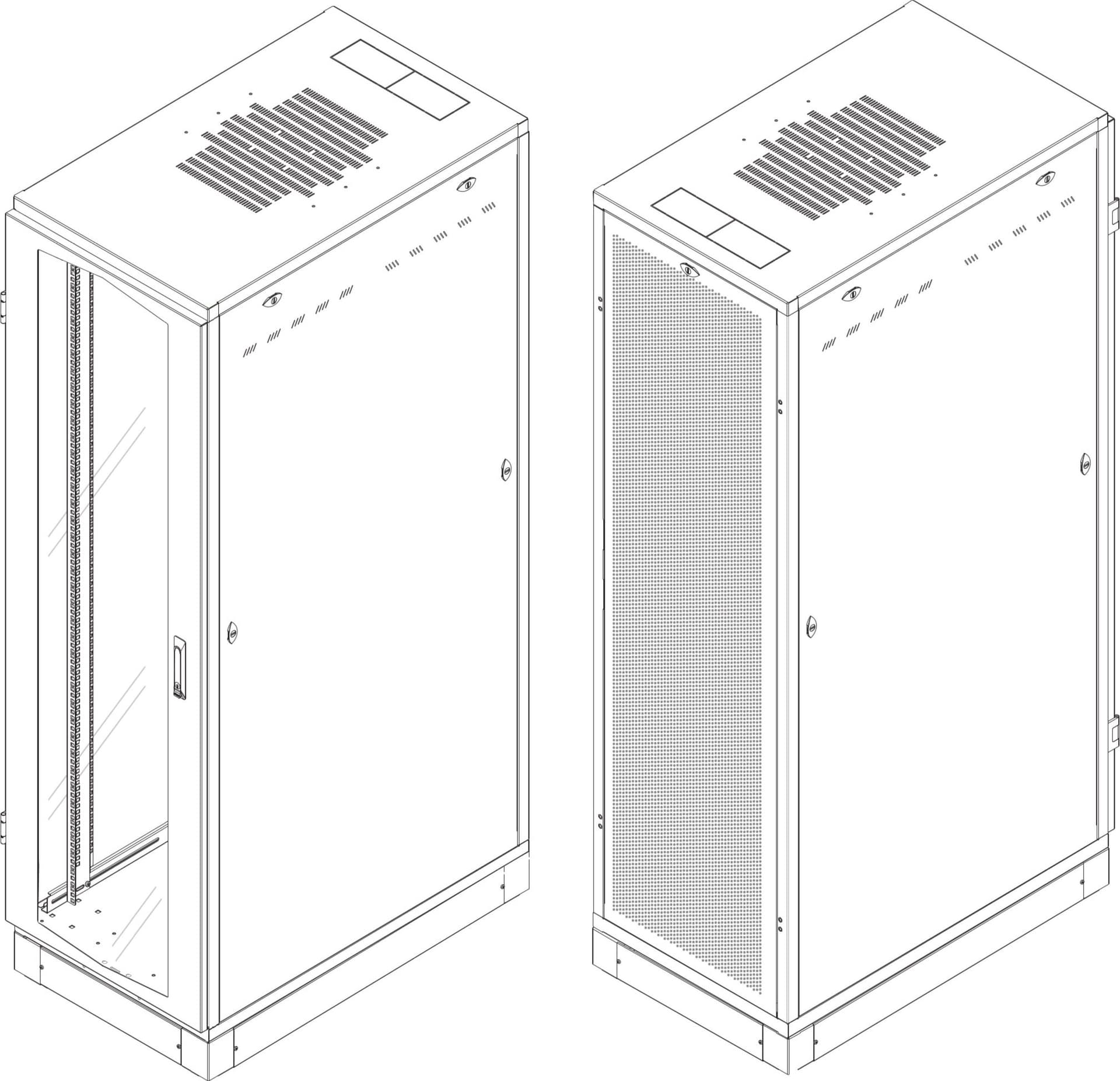 Armadio Server Rack NextGen 1000 19'' 600x1200 42U Nero in  Scontolo.net - Potenza, commercioVirtuoso.it
