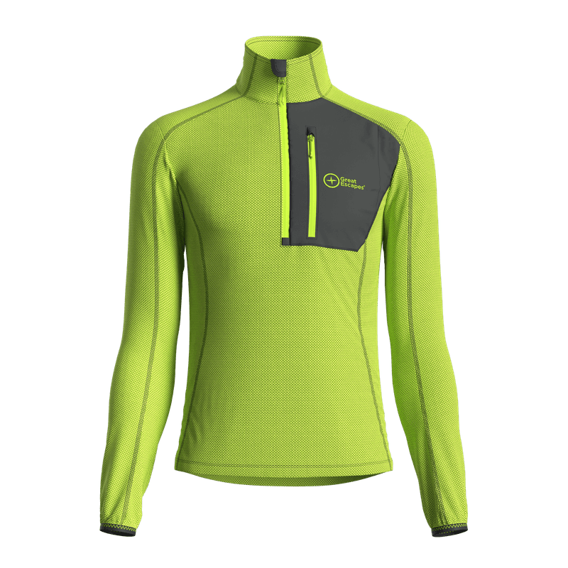 Great Escapes ADAMELLO lady light fleece halfa zip lime green