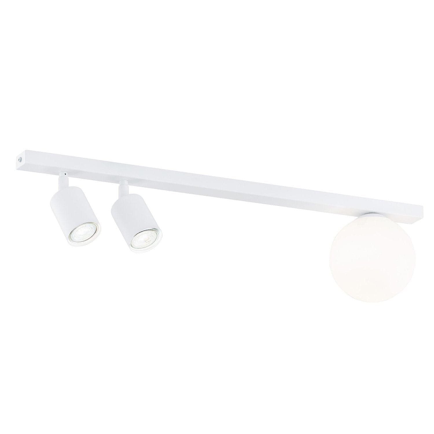 Plafoniera Minimal 3 Luci Baster In Acciaio Bianco E14+Gu10 in Plafoniere LuceArt - Montecorvino Pugliano, commercioVirtuoso.it