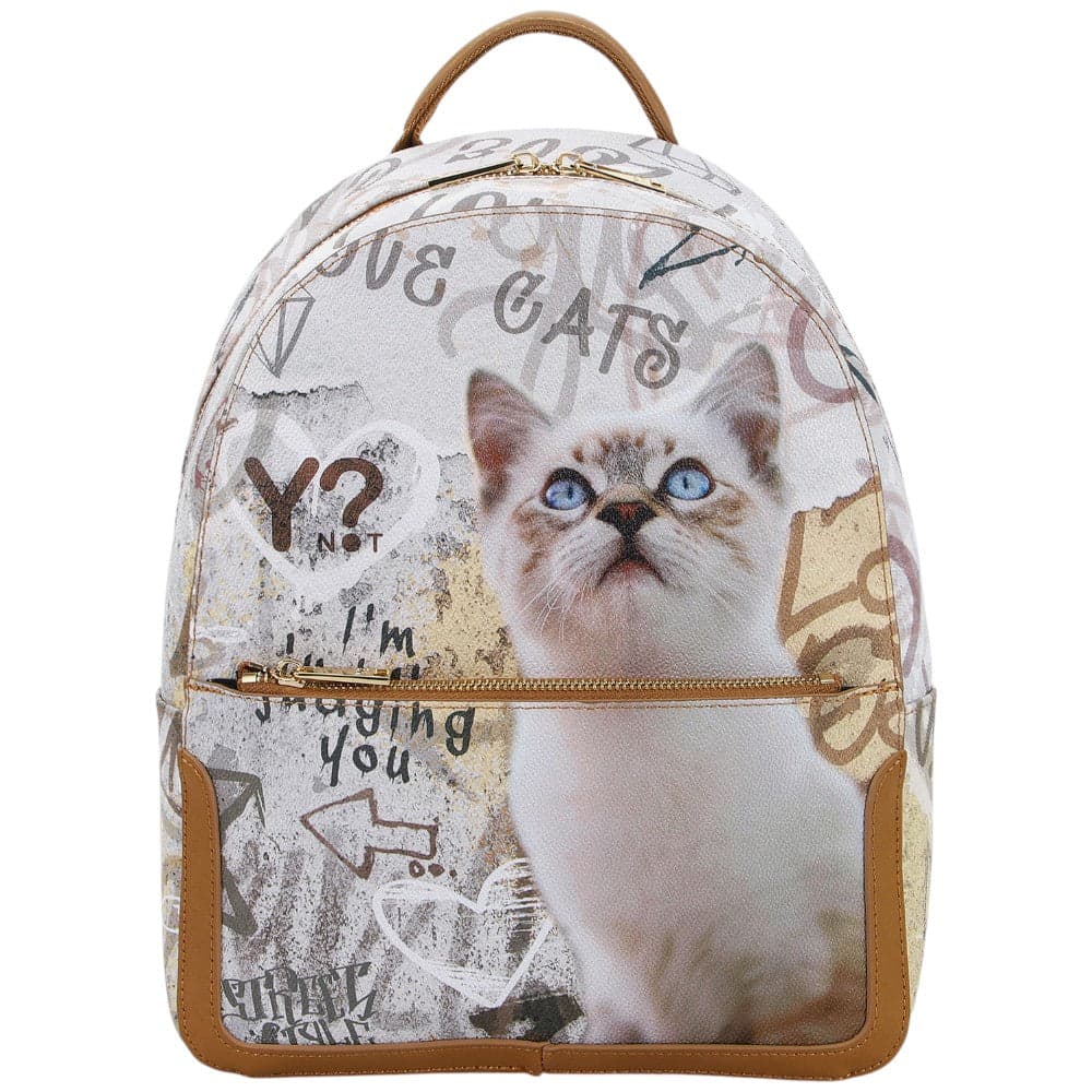 YNot zaino stampa Gatto linea Metro Chic MTC010S5