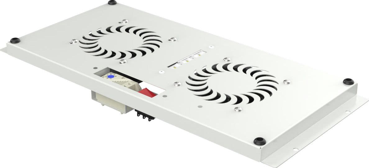 Kit di Ventilazione a Soffitto per Rack 19'' IP55 2 Ventole Grigio in Ventilatori bagno Scontolo.net - Potenza, commercioVirtuoso.it