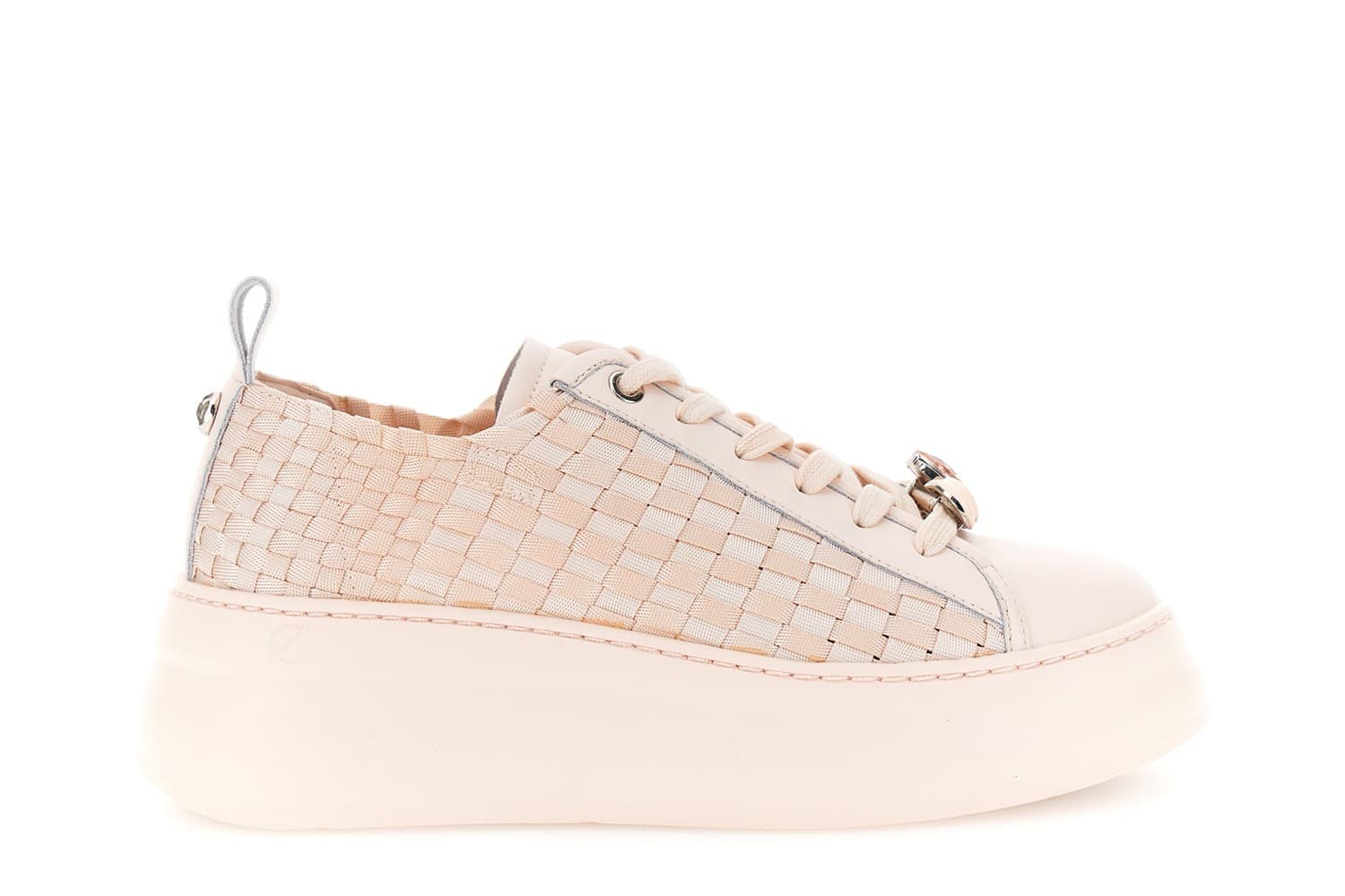 SNEAKER IN PELLE RIVESTITA E GROSGRAIN INTRECCIATO in Sneaker casual 3A Moda Mare Sport - Bellaria Igea Marina, commercioVirtuoso.it