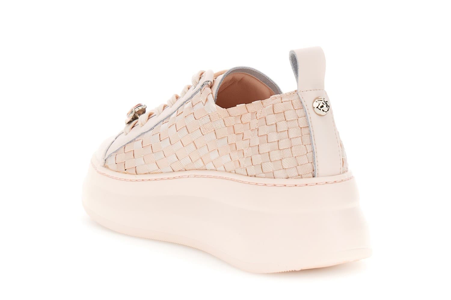 SNEAKER IN PELLE RIVESTITA E GROSGRAIN INTRECCIATO in Sneaker casual 3A Moda Mare Sport - Bellaria Igea Marina, commercioVirtuoso.it