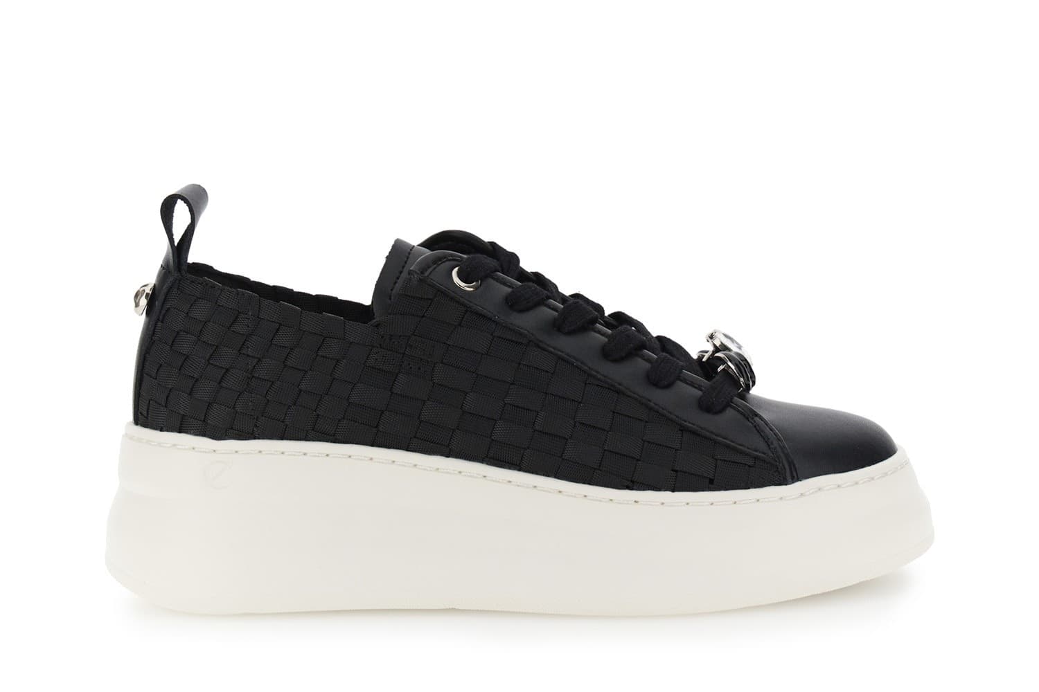 SNEAKER IN PELLE RIVESTITA E GROSGRAIN INTRECCIATO in Sneaker casual 3A Moda Mare Sport - Bellaria Igea Marina, commercioVirtuoso.it