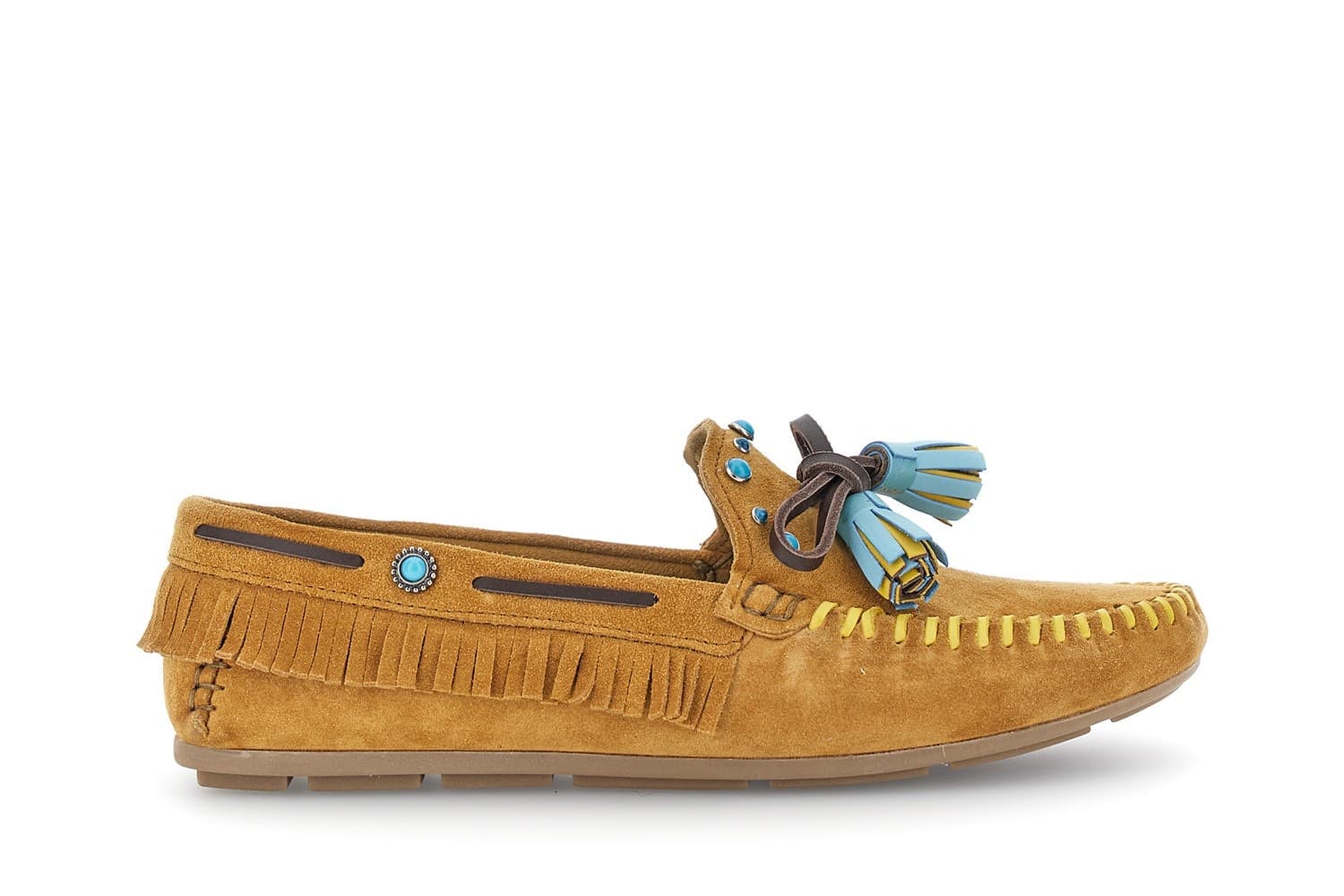 MOCASSINO IN PELLE SCAMOSCIATA CON NAPPINE in Loafer e mocassini 3A Moda Mare Sport - Bellaria Igea Marina, commercioVirtuoso.it