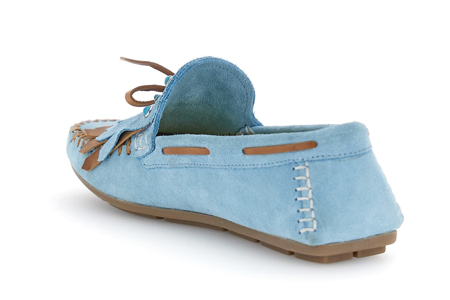 MOCASSINO IN PELLE SCAMOSCIATA CON FRANGIA in Loafer e mocassini 3A Moda Mare Sport - Bellaria Igea Marina, commercioVirtuoso.it
