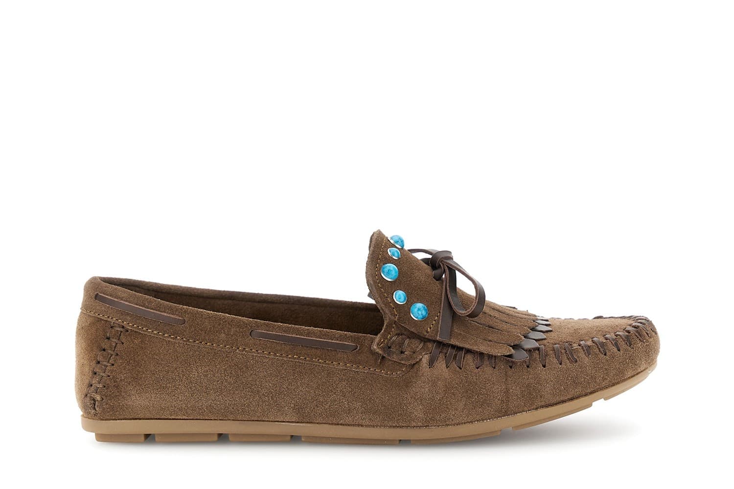 MOCASSINO IN PELLE SCAMOSCIATA CON FRANGIA in Loafer e mocassini 3A Moda Mare Sport - Bellaria Igea Marina, commercioVirtuoso.it